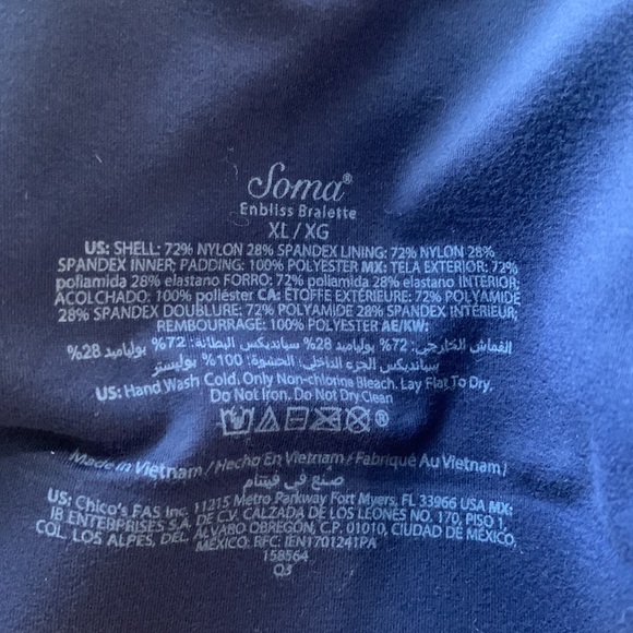 Soma Enbliss Wireless Navy Bralette - Picture 9 of 9